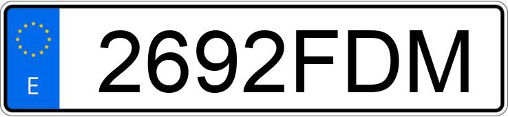 Numer rejestracyjny 2692FDM posiada SEAT IBIZA
