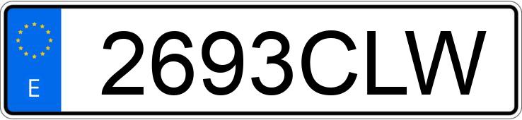 Numer rejestracyjny 2693CLW posiada PEGASO TRONER Numer rejestracyjny 2693CLW posiada PEGASO TRONER