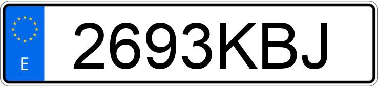 Numer rejestracyjny 2693KBJ posiada MERCEDES C (205)