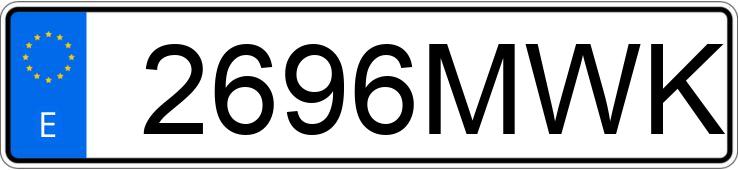 Numer rejestracyjny 2696MWK posiada BENTLEY CONTINENTAL