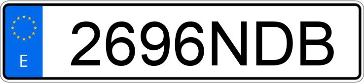 Numer rejestracyjny 2696NDB posiada MG HS