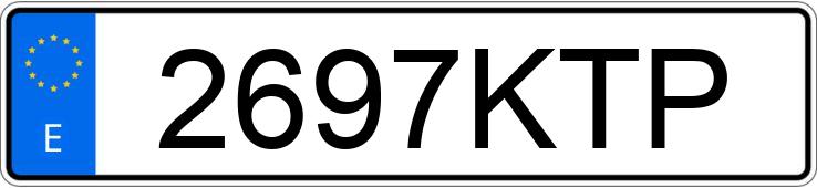 Il numero di registrazione 2697KTP ha MERCEDES CLS (257)