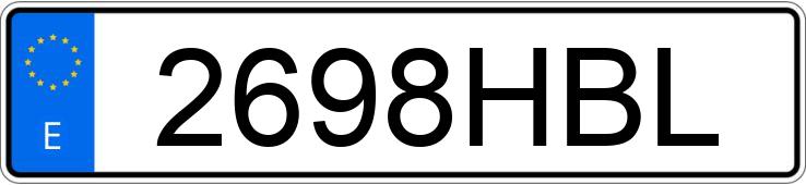 Numer rejestracyjny 2698HBL posiada DODGE CHARGER