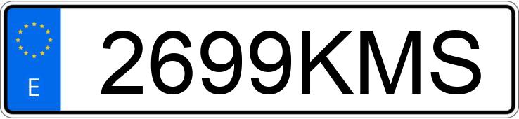 Numer rejestracyjny 2699KMS posiada VOLKSWAGEN GOLF