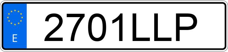 Numer rejestracyjny 2701LLP posiada AUDI A6