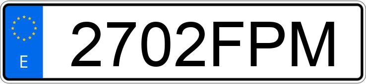 Numer rejestracyjny 2702FPM posiada FORD FIESTA Numer rejestracyjny 2702FPM posiada FORD FIESTA