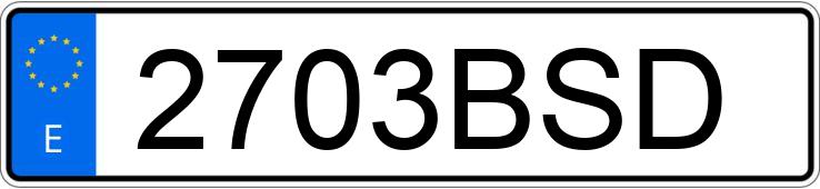 Numer rejestracyjny 2703BSD posiada PEUGEOT 206 Numer rejestracyjny 2703BSD posiada PEUGEOT 206