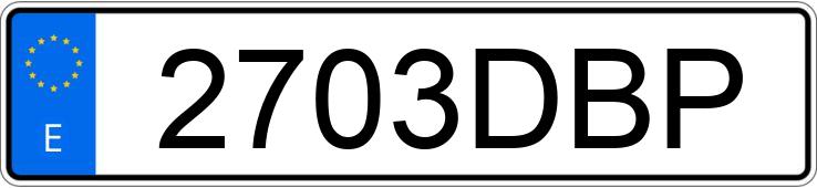 Numer rejestracyjny 2703DBP posiada AUDI A6