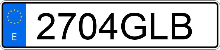 Numer rejestracyjny 2704GLB posiada SEAT IBIZA