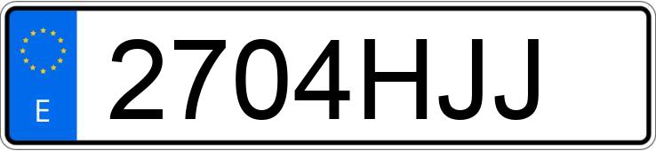 Numer rejestracyjny 2704HJJ posiada PEUGEOT 207