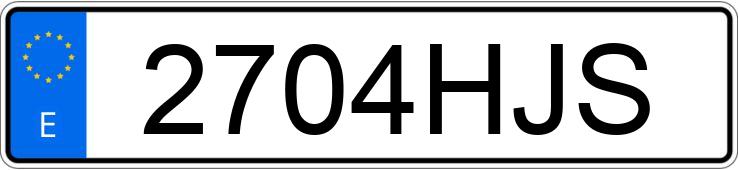 Numer rejestracyjny 2704HJS posiada AUDI A4