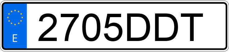 Numer rejestracyjny 2705DDT posiada MERCEDES C (203)