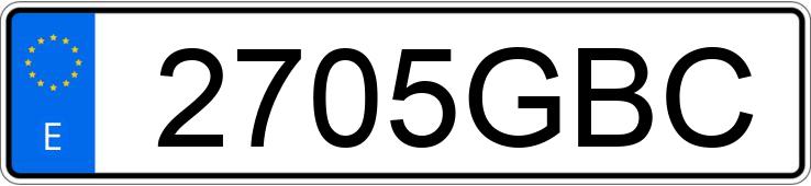 Numer rejestracyjny 2705GBC posiada FORD TRANSIT CONNECT