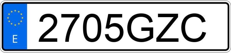 Numer rejestracyjny 2705GZC posiada ABARTH 500