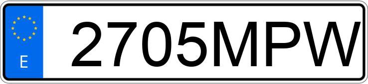 Numer rejestracyjny 2705MPW posiada BMW SERIE 1