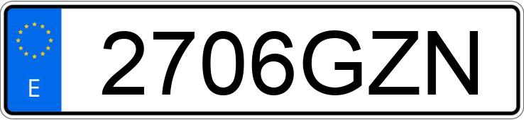 Numer rejestracyjny 2706GZN posiada DAF FA