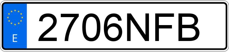The registration number 2706NFB has MERCEDES C (203)
