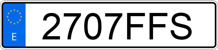 Numer rejestracyjny 2707FFS posiada SEAT IBIZA