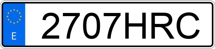 Numer rejestracyjny 2707HRC posiada TOYOTA YARIS Numer rejestracyjny 2707HRC posiada TOYOTA YARIS