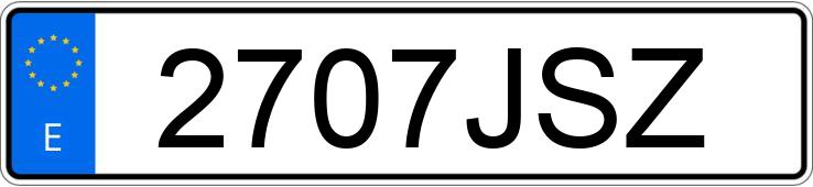 Numer rejestracyjny 2707JSZ posiada FORD FIESTA