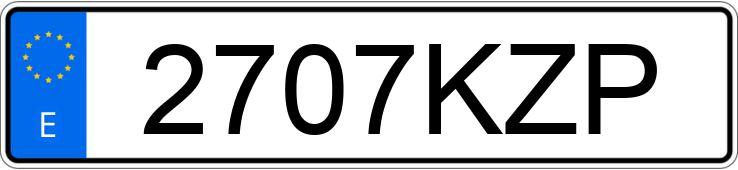 Numer rejestracyjny 2707KZP posiada TOYOTA COROLLA