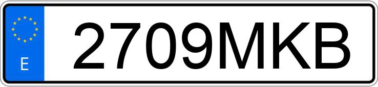 Реєстраційний номер 2709MKB має VOLKSWAGEN GOLF