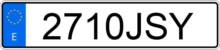 Numer rejestracyjny 2710JSY posiada PEUGEOT EXPERT