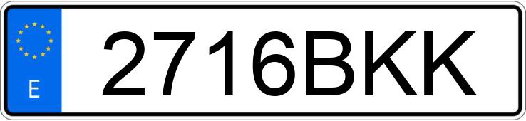 Numer rejestracyjny 2716BKK posiada PEUGEOT 206