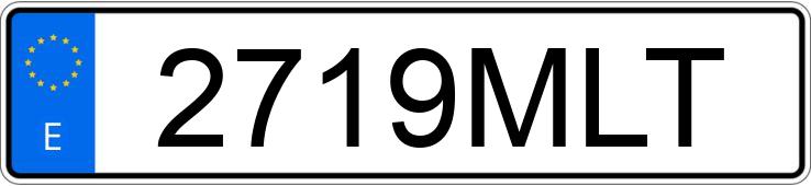 Numer rejestracyjny 2719MLT posiada HONDA CB 650