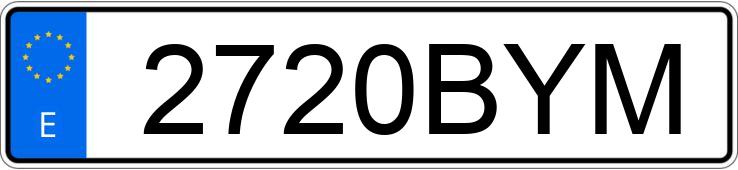 Numer rejestracyjny 2720BYM posiada OPEL ZAFIRA