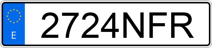 Numer rejestracyjny 2724NFR posiada ALFA ROMEO GIULIA