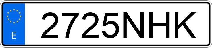 Numer rejestracyjny 2725NHK posiada MAZDA MAZDA3 Numer rejestracyjny 2725NHK posiada MAZDA MAZDA3