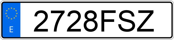 Numer rejestracyjny 2728FSZ posiada SEAT IBIZA