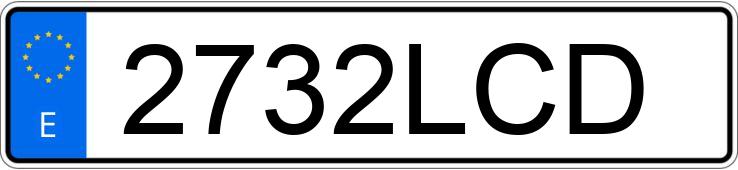 Numer rejestracyjny 2732LCD posiada TOYOTA PRIUS+