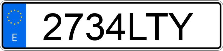 Numer rejestracyjny 2734LTY posiada KIA PICANTO