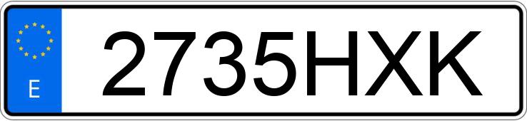 Numer rejestracyjny 2735HXK posiada VOLKSWAGEN PASSAT