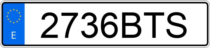 Numer rejestracyjny 2736BTS posiada SEAT IBIZA