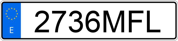 Numer rejestracyjny 2736MFL posiada SKODA FABIA