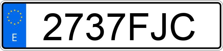 Numer rejestracyjny 2737FJC posiada PEUGEOT 207