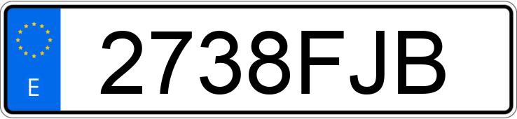 Numer rejestracyjny 2738FJB posiada SEAT IBIZA