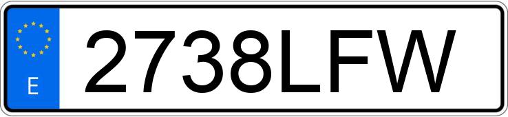 Numer rejestracyjny 2738LFW posiada NISSAN JUKE