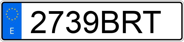 Numer rejestracyjny 2739BRT posiada NISSAN ALMERA