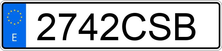 Numer rejestracyjny 2742CSB posiada PEUGEOT 206