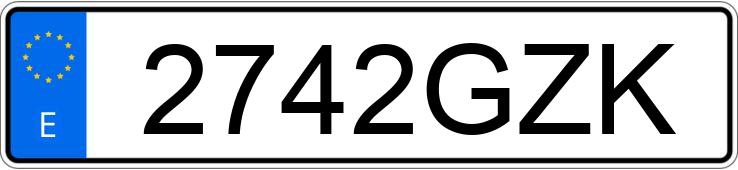 Numer rejestracyjny 2742GZK posiada RENAULT CLIO