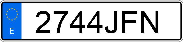 Реєстраційний номер 2744JFN має AUDI A6