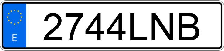 Numer rejestracyjny 2744LNB posiada DFSK SERIE K