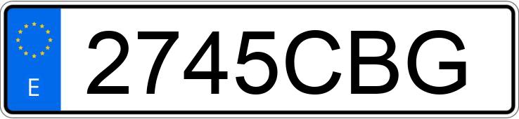 Numer rejestracyjny 2745CBG posiada FERRARI 360