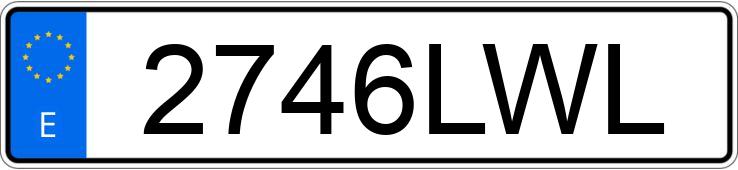 Numer rejestracyjny 2746LWL posiada TOYOTA RAV4