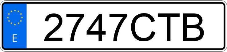 Numer rejestracyjny 2747CTB posiada RENAULT MEGANE