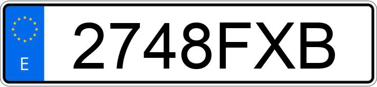 Numer rejestracyjny 2748FXB posiada SEAT IBIZA